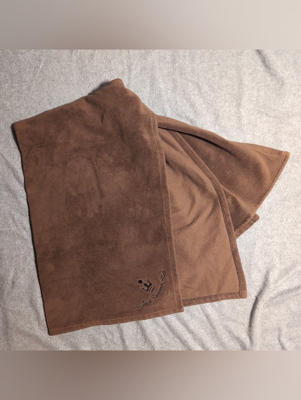 Rare Jack Kramer Club Brown Blanket 58x43